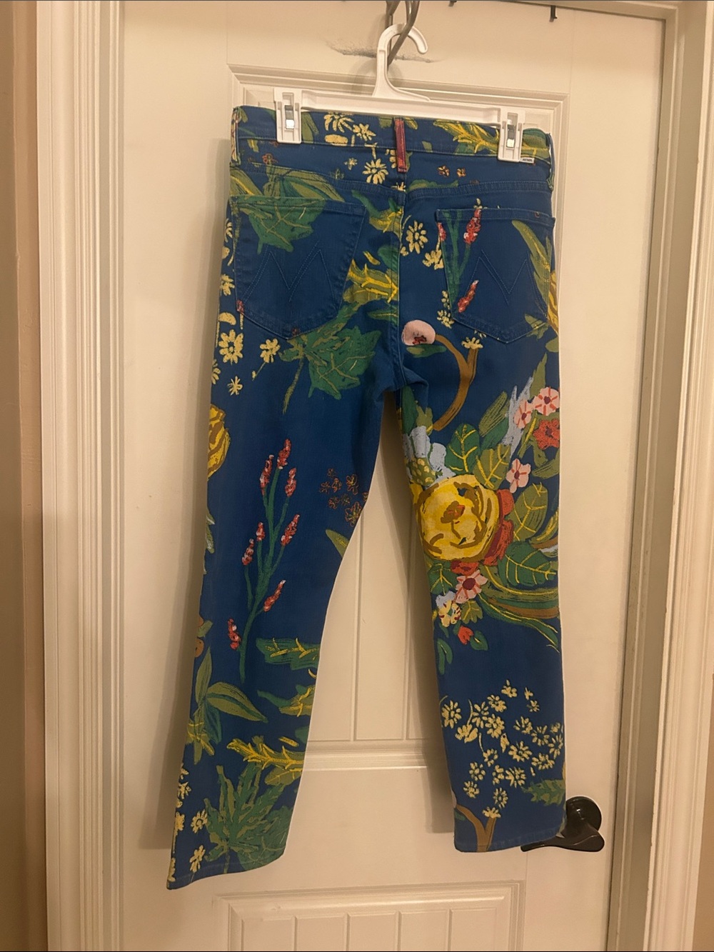 MOTHER 30 play date print Blue Floral ankle length dazzler mid rise Jeans - Picture 4 of 6
